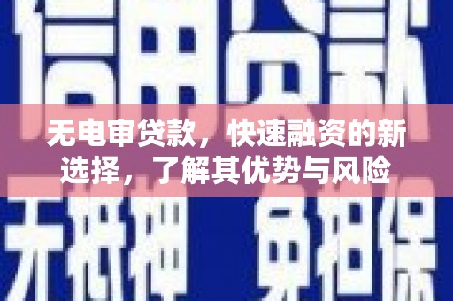 南雄无电审贷款，快速融资的新选择，了解其优势与风险