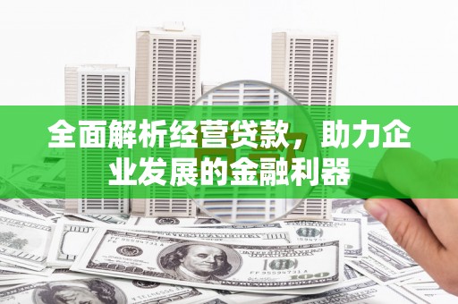 南雄全面解析经营贷款，助力企业发展的金融利器