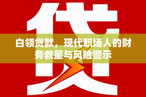 南雄白领贷款，现代职场人的财务救星与风险警示
