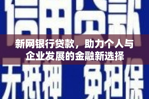 南雄新网银行贷款，助力个人与企业发展的金融新选择