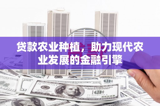 南雄贷款农业种植，助力现代农业发展的金融引擎