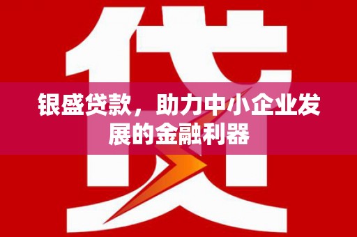 南雄银盛贷款，助力中小企业发展的金融利器